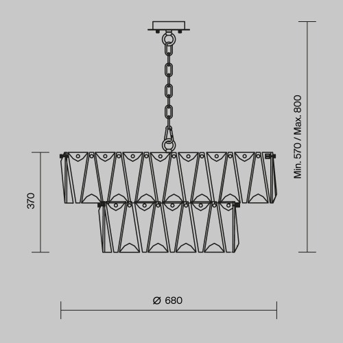 Подвесная люстра Maytoni Puntes MOD043PL-12G