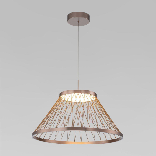 Подвесной светодиодный светильник Eurosvet Cesta 40017/1 LED коричневый