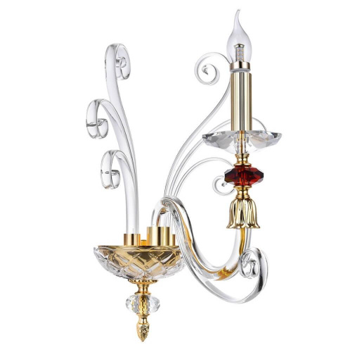 Бра Crystal Lux Catarina AP1 Gold/Transparent-Cognac Бра Crystal Lux Catarina AP1 Gold/Transparent-Cognac