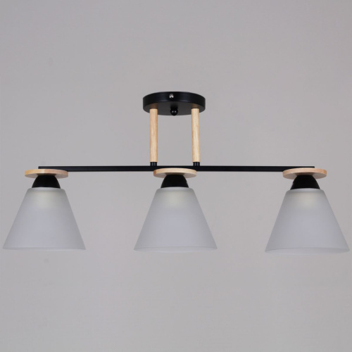 Потолочная люстра Reluce 11630-0.3-03 BK+WOOD