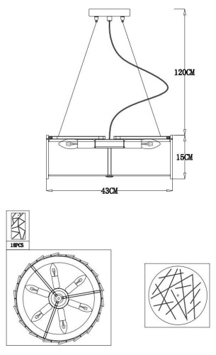 Подвесной светильник Arte Lamp Galatea A1222SP-6CC
