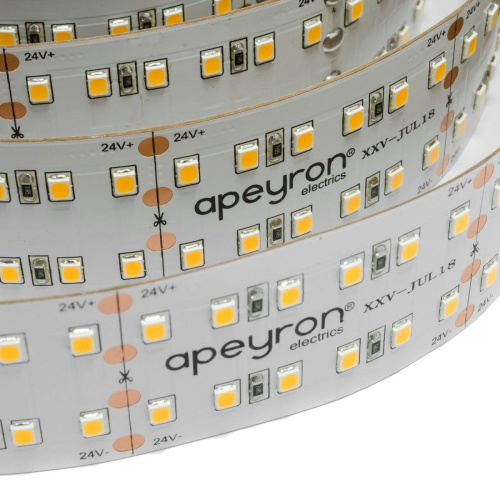 Светодиодная лента Apeyron 41W/m 240LED/m 2835SMD теплый белый 5M 00-306 Светодиодная лента Apeyron 41W/m 240LED/m 2835SMD теплый белый 5M 00-306