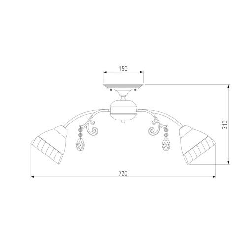 Потолочная люстра Eurosvet 30156/8 белый с золотом Потолочная люстра Eurosvet 30156/8 белый с золотом
