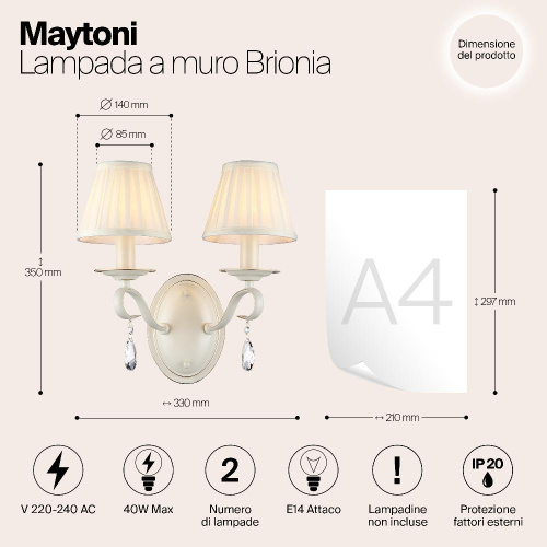Бра Maytoni Brionia ARM172-02-G