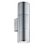 Уличный настенный светильник Ideal Lux Gun AP2 Small Alluminio 033013