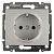 Розетка 2К+3 Legrand Galea Life 16A 250V с/з автоматические клеммы алюминий 771362