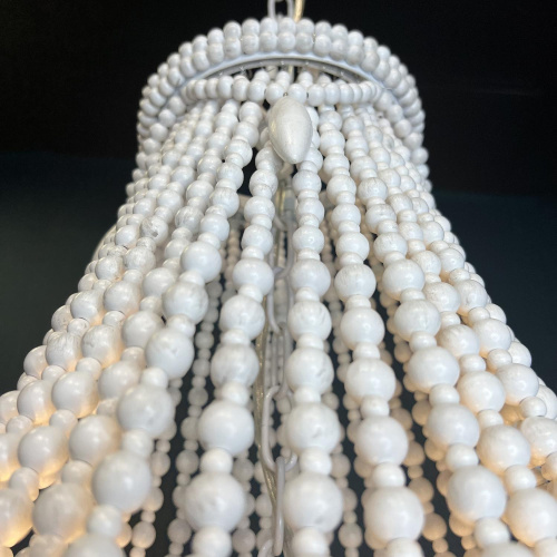 Люстра Rh Anselme White Wood Large Chandelier By Imperiumloft