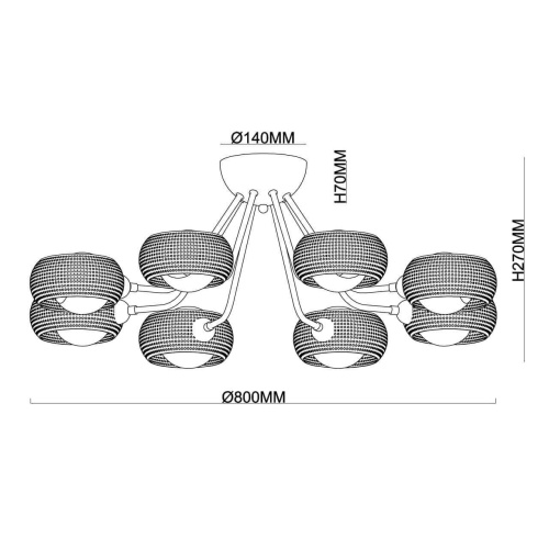 Потолочная люстра Rivoli Tadao 3084-308 Б0047717