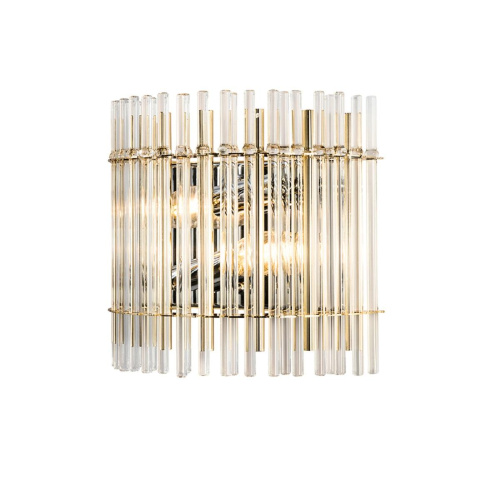 Настенный светильник Crystal Lux Aurelio AP2 Gold+Chrome/Transparent