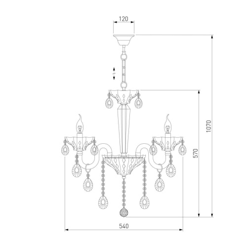 Подвесная люстра Bogates Lecce 310/5 Strotskis Подвесная люстра Bogates Lecce 310/5 Strotskis