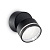 Уличный настенный светодиодный светильник Ideal Lux Omega Ap Round Nero 4000K 165387
