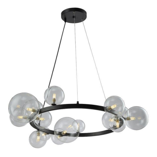 Подвесная люстра Crystal Lux Agata SP15 Black/Transparente Подвесная люстра Crystal Lux Agata SP15 Black/Transparente