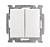 Выключатель двухклавишный ABB Basic55 10A 250V альпийский белый 2CKA001012A2141
