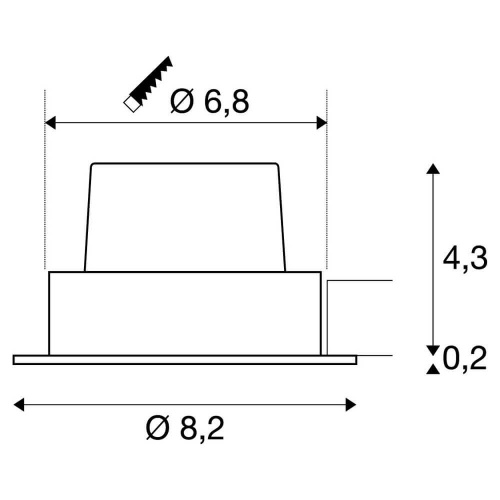 Встраиваемый светодиодный светильник SLV New Tria 1003066