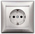 Розетка 2К+3 Legrand Valena 16A 250V с/з алюминий 770123