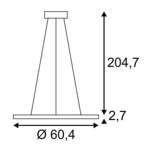 Подвесной светодиодный светильник SLV Led Panel Round 1001345 Подвесной светодиодный светильник SLV Led Panel Round 1001345