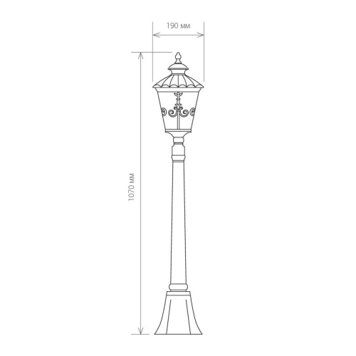 Уличный светильник Elektrostandard Diadema F GLYF-8046F черное золото a030677
