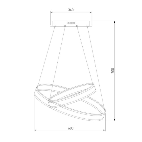 Подвесной светодиодный светильник Bogates Titan 455/2 Smart