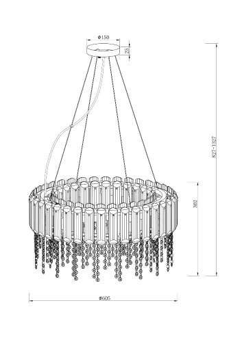 Подвесная люстра Maytoni Hail MOD097PL-08CH Подвесная люстра Maytoni Hail MOD097PL-08CH