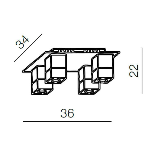 Потолочный светильник Azzardo Box 4 AZ0178 Потолочный светильник Azzardo Box 4 AZ0178