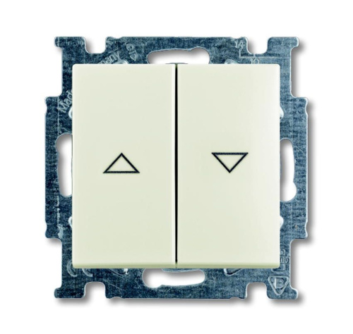 Выключатель жалюзи без фиксации ABB Basic55 chalet-белый 2CKA001413A1102 Выключатель жалюзи без фиксации ABB Basic55 chalet-белый 2CKA001413A1102