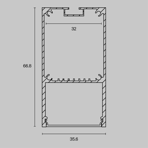 Комплектующие к светодиодной ленте Led Strip ALM-3566-S-2M