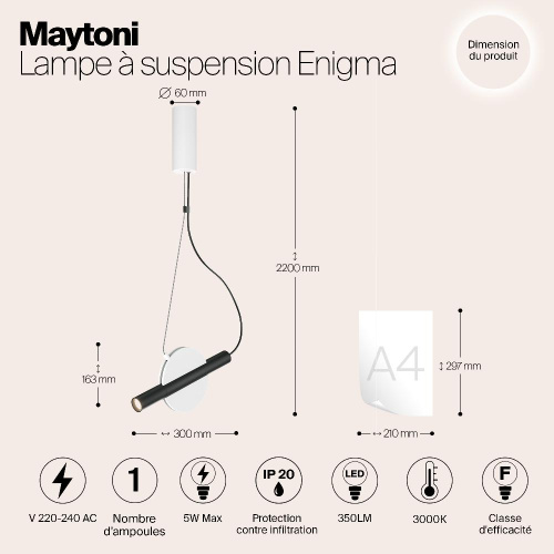 Подвесной светильник Maytoni MOD150PL-L5W3K Подвесной светильник Maytoni MOD150PL-L5W3K