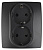 Розетка ЭРА 12 2x2P E Schuko со шторками 16A 250V 12-2104-05 Б0014703