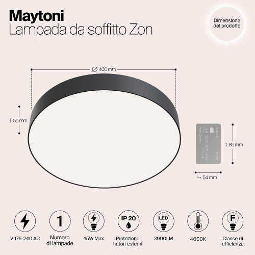Потолочный светодиодный светильник Maytoni Zon C032CL-L48B4K