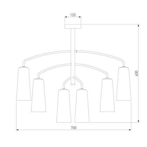 Подвесная люстра Eurosvet Omber 70137/6 хром