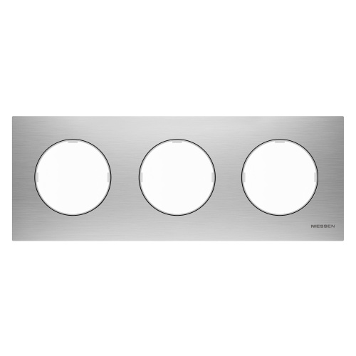 Рамка 3-постовая ABB Sky Moon нержавеющая сталь 2CLA867300A4001 Рамка 3-постовая ABB Sky Moon нержавеющая сталь 2CLA867300A4001