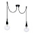 Подвесной светильник Ideal Lux Minimal SP2 Nero Opaco 112671