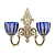 Бра Bohemia Ivele 7203B15/2/210 GW P1 U Clear-Blue/H-1H