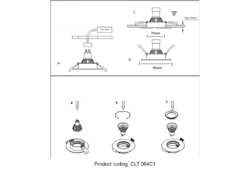 Встраиваемый светильник Crystal Lux CLT 064C1 WH